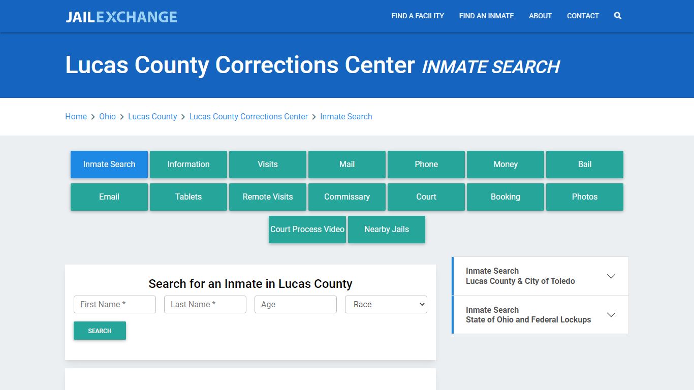 Lucas County Corrections Center Inmate Search - Jail Exchange